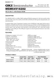 MSM54V16282 datasheet pdf OKI electronic components