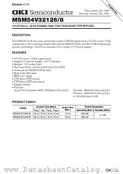 MSM54V32128 datasheet pdf OKI electronic components