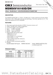 MSM56V16160D datasheet pdf OKI electronic components