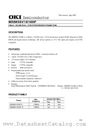 MSM56V16160F datasheet pdf OKI electronic components