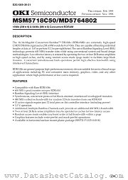 MD5764802 datasheet pdf OKI electronic components