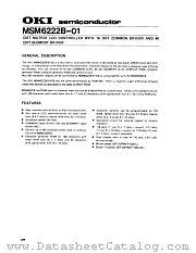MSM6222B-01 datasheet pdf OKI electronic components