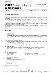 MSM63182A datasheet pdf OKI electronic components