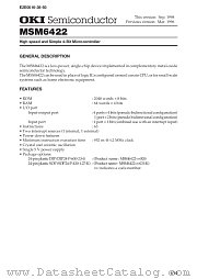 MSM6422 datasheet pdf OKI electronic components