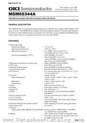 MSM65344A datasheet pdf OKI electronic components