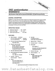MSM65513 datasheet pdf OKI electronic components