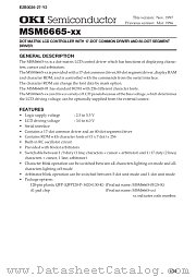 MSM6665-XX datasheet pdf OKI electronic components