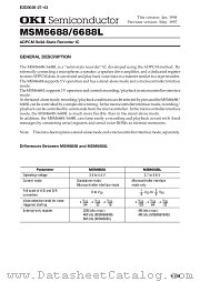 MSM6688L datasheet pdf OKI electronic components