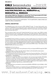 MSM6658A-XXX datasheet pdf OKI electronic components