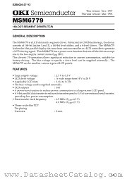MSM6779 datasheet pdf OKI electronic components