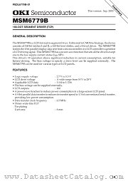 MSM6779B datasheet pdf OKI electronic components
