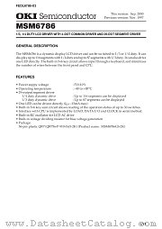 MSM6786 datasheet pdf OKI electronic components