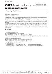 MSM6948V datasheet pdf OKI electronic components