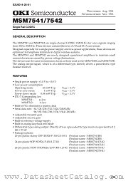 MSM7542 datasheet pdf OKI electronic components