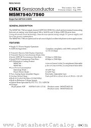 MSM7560 datasheet pdf OKI electronic components
