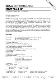 MSM7564-01 datasheet pdf OKI electronic components
