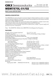 MSM7570L-02 datasheet pdf OKI electronic components