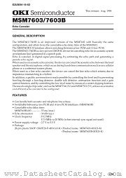MSM7603B datasheet pdf OKI electronic components