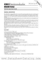 MSM7652 datasheet pdf OKI electronic components
