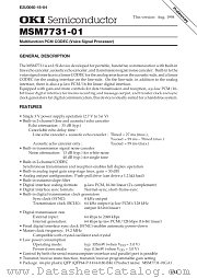 MSM7731-01 datasheet pdf OKI electronic components