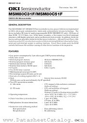 MSM80C31F datasheet pdf OKI electronic components