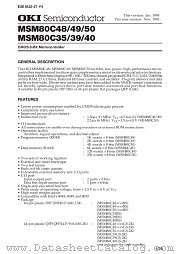 MSM80C40 datasheet pdf OKI electronic components