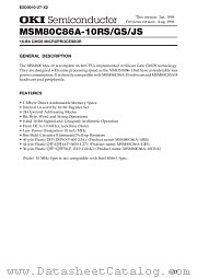 MSM80C86A-10RS datasheet pdf OKI electronic components