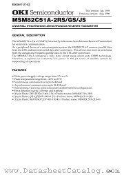 MSM82C51A-2JS datasheet pdf OKI electronic components
