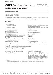 MSM85C154HVS datasheet pdf OKI electronic components