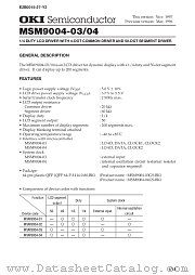 MSM9004-03 datasheet pdf OKI electronic components