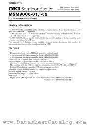 MSM9006-01 datasheet pdf OKI electronic components