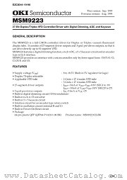 MSM9223 datasheet pdf OKI electronic components