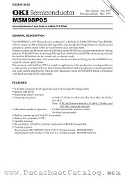 MSM98P05 datasheet pdf OKI electronic components