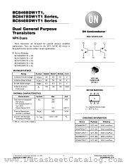 BC846BDW1T1-D datasheet pdf ON Semiconductor