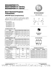 BC846BPDW1T1-D datasheet pdf ON Semiconductor