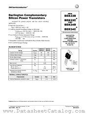 BDX33B-D datasheet pdf ON Semiconductor