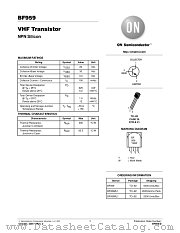 BF959-D datasheet pdf ON Semiconductor