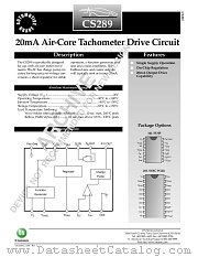 CS289-D datasheet pdf ON Semiconductor