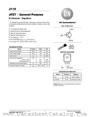 J110-D datasheet pdf ON Semiconductor