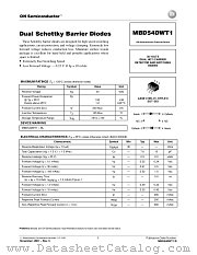 MBD54DWT1-D datasheet pdf ON Semiconductor