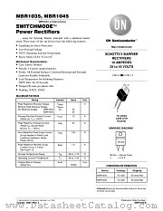 MBR1035-D datasheet pdf ON Semiconductor