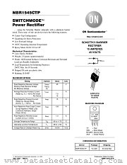 MBR1545CTP-D datasheet pdf ON Semiconductor