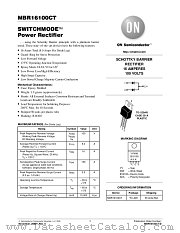 MBR16100CT-D datasheet pdf ON Semiconductor