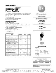 MBR2045CT-D datasheet pdf ON Semiconductor