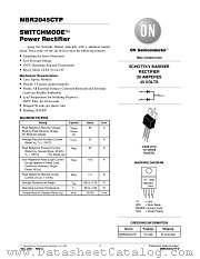MBR2045CTP-D datasheet pdf ON Semiconductor