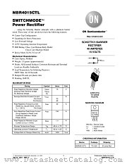 MBR4015CTL-D datasheet pdf ON Semiconductor