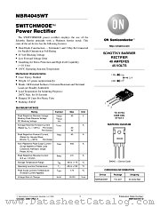 MBR4045WT-D datasheet pdf ON Semiconductor