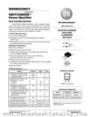 MBRB20200CT-D datasheet pdf ON Semiconductor