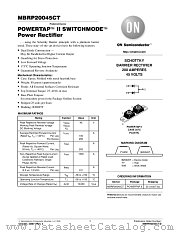 MBRP20045CT-D datasheet pdf ON Semiconductor