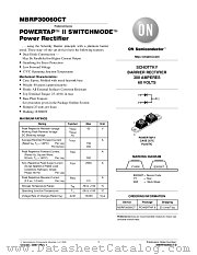 MBRP30060CT-D datasheet pdf ON Semiconductor